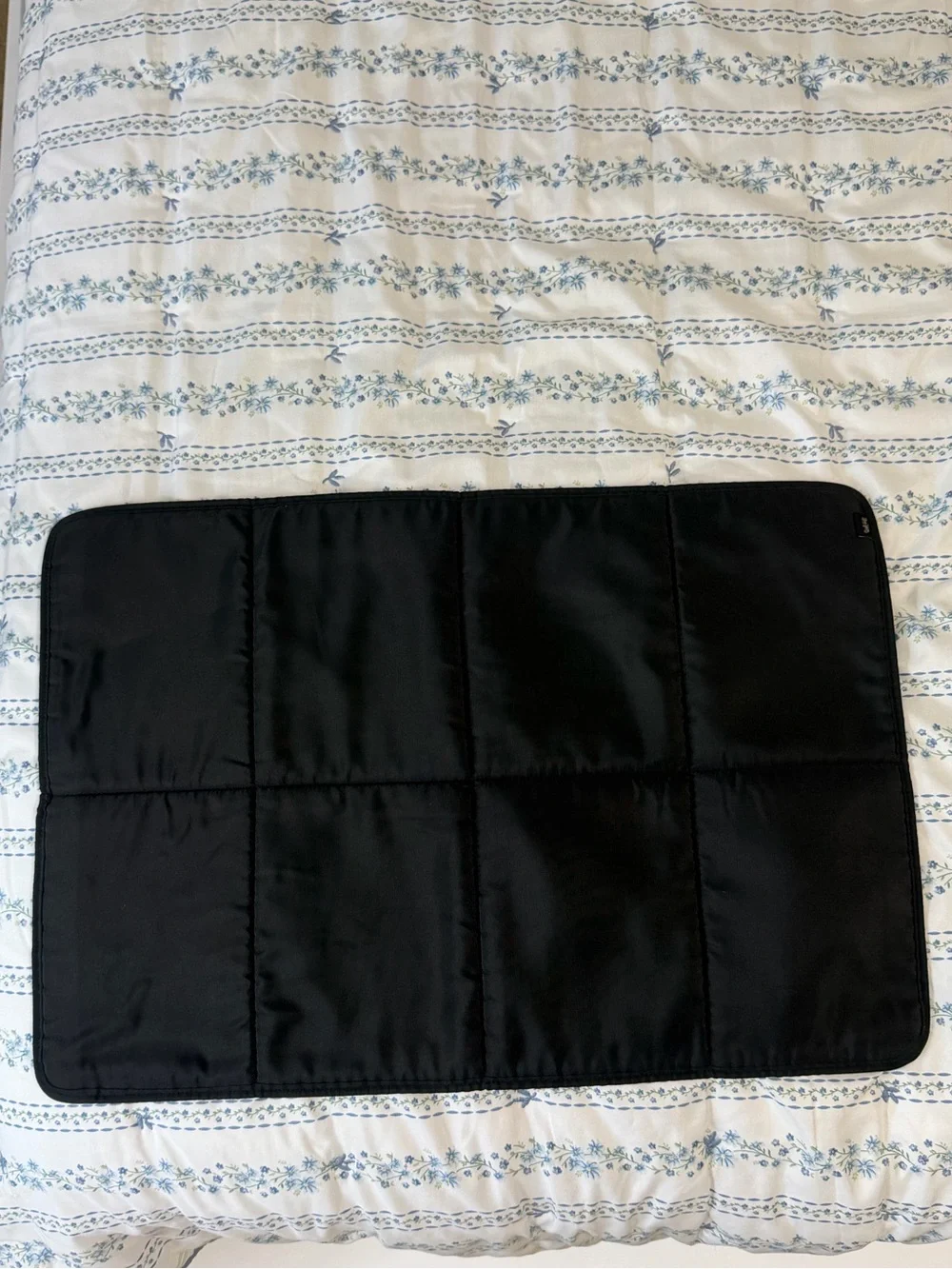 Coach Black Quilted Diaper Cover Pad